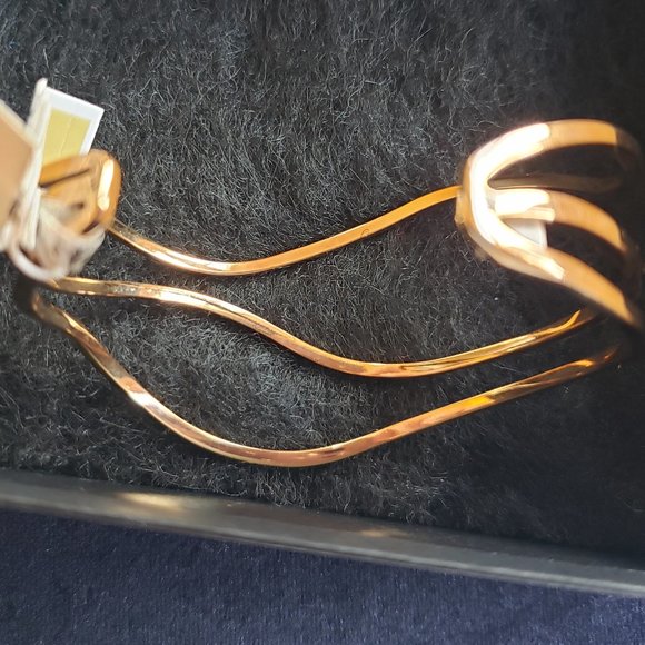 Michael Kors Wonderlust Rose Gold Open Statement Cuff/Bracelet/Bangle - Picture 12 of 16